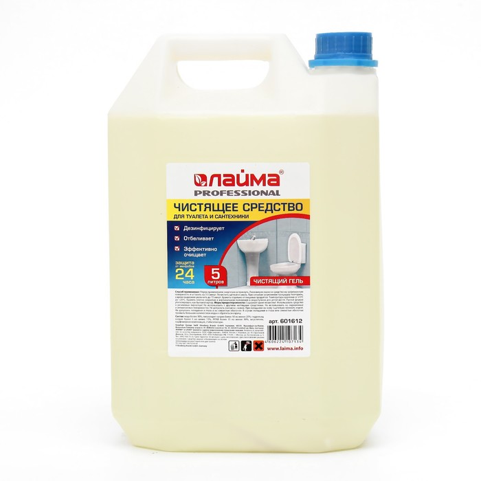 

Гель для уборки туалета LAIMA PROFESSIONAL с отбеливающим эффектом, 5 л