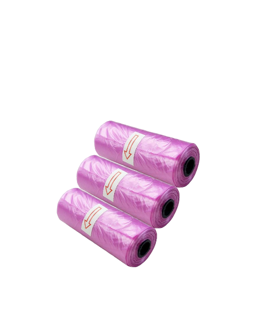 

Пакеты для выгула собак Laffytaffy, 3 рулона, розовые