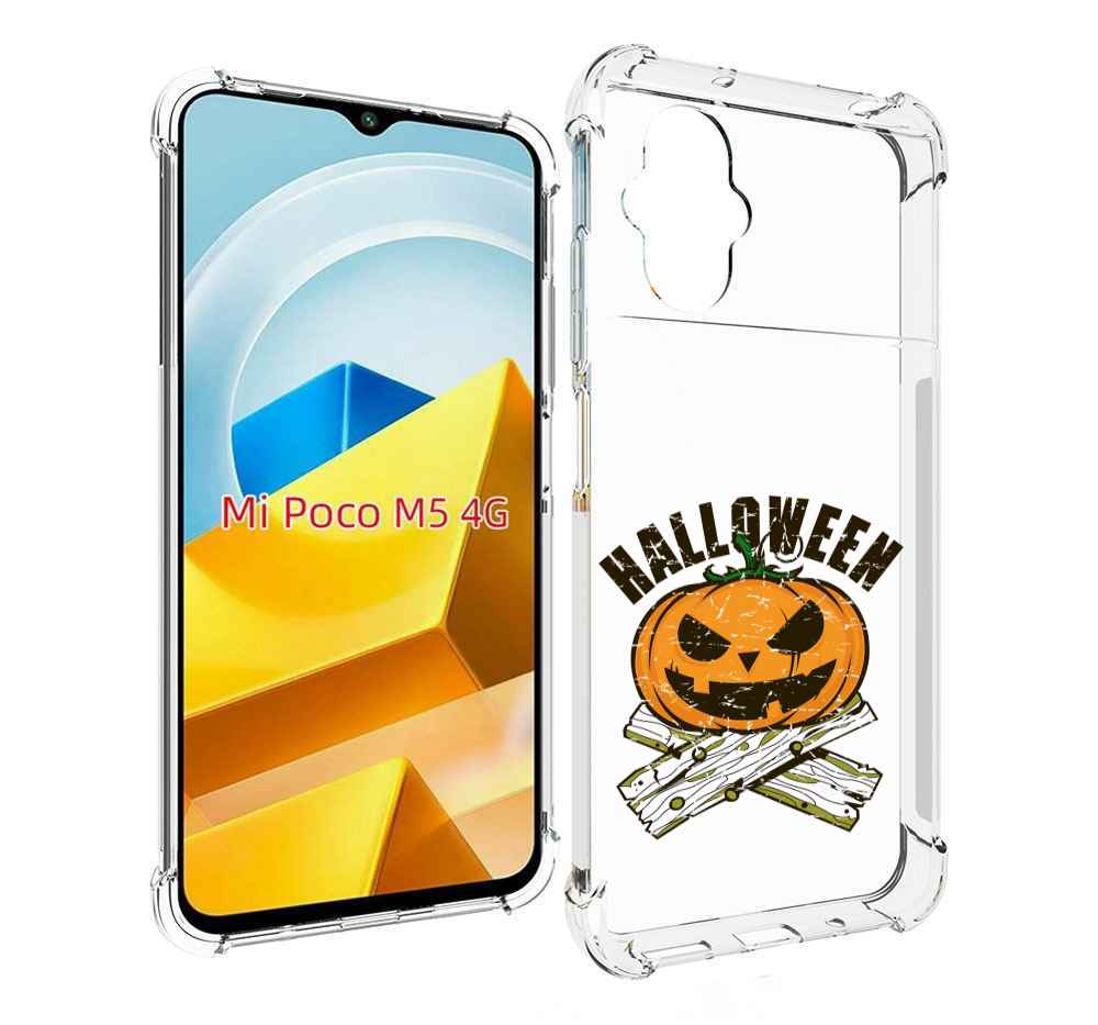 

Чехол Mypads Хэллоуин Доски Тыква Для Poco M5 Прот, Прозрачный, Tocco