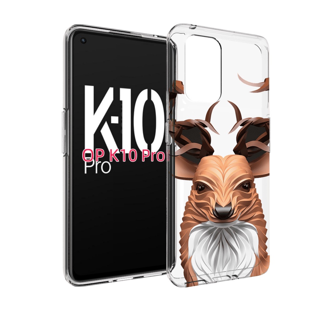 

Чехол MyPads 3D-олень для OPPO K10 Pro, Прозрачный, Tocco