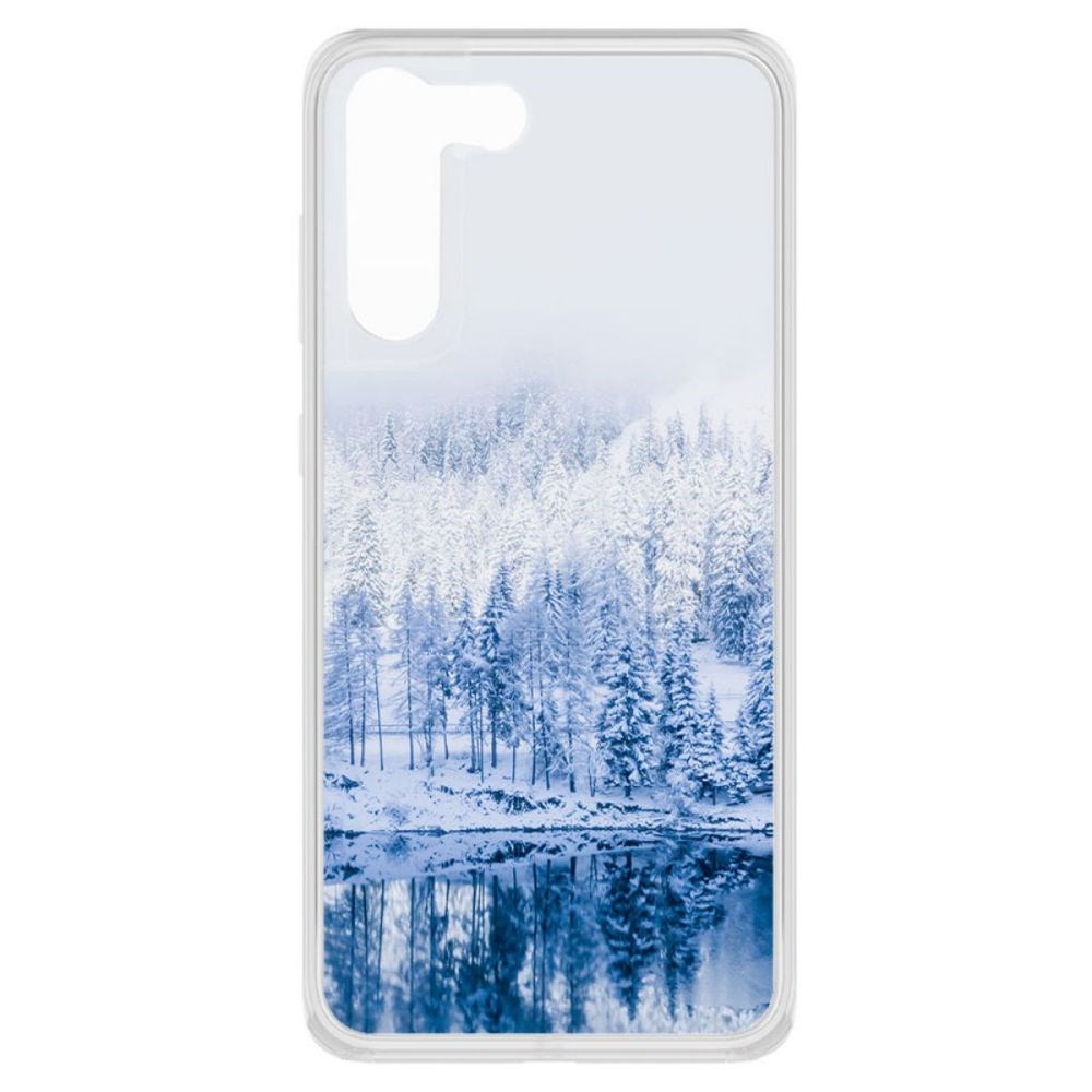 

Чехол-накладка Krutoff Clear Case Зимняя река для Samsung Galaxy S21 FE (G990), Прозрачный