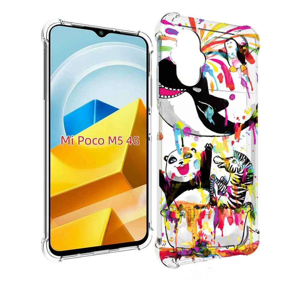 

Чехол Mypads Хиппи Кит Для Poco M5 Противоударный, Прозрачный, Tocco
