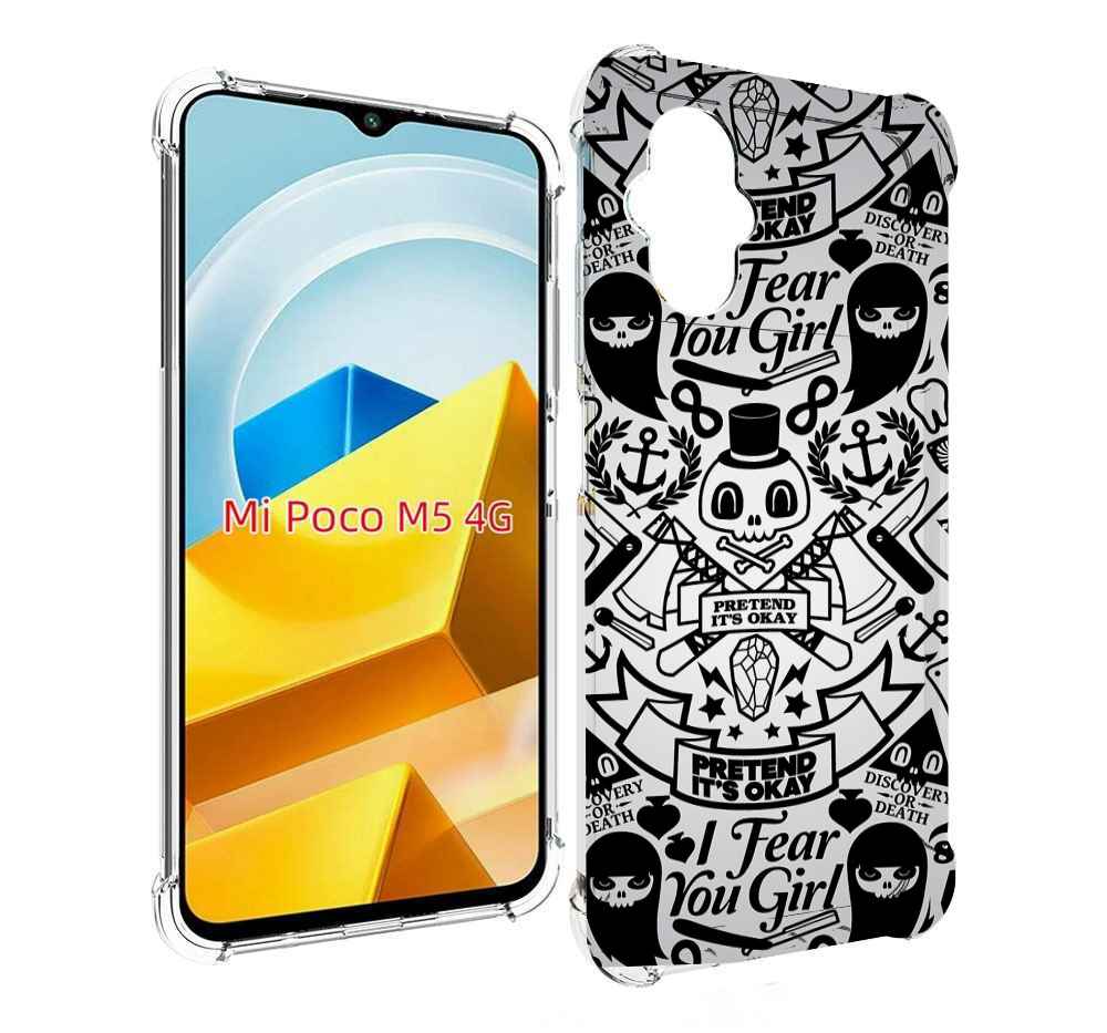 

Чехол MyPads Tocco для Xiaomi M5 готический-принт, Прозрачный, Tocco