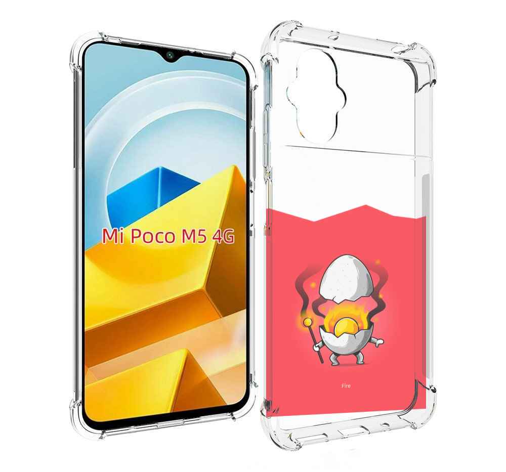 

Чехол Mypads Горелое Яйцо Для Poco M5 Противоударный, Прозрачный, Tocco