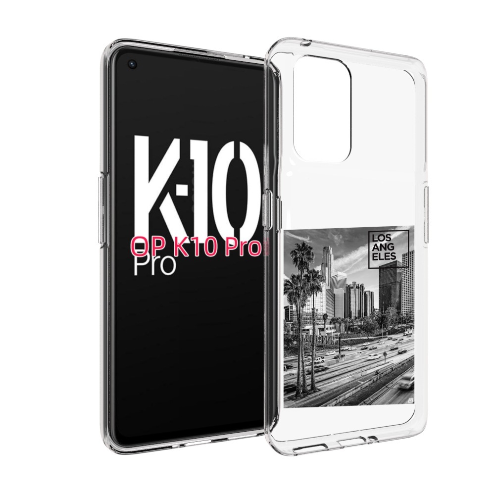 

Чехол MyPads черно белый лос анджелес для OPPO K10 Pro, Прозрачный, Tocco