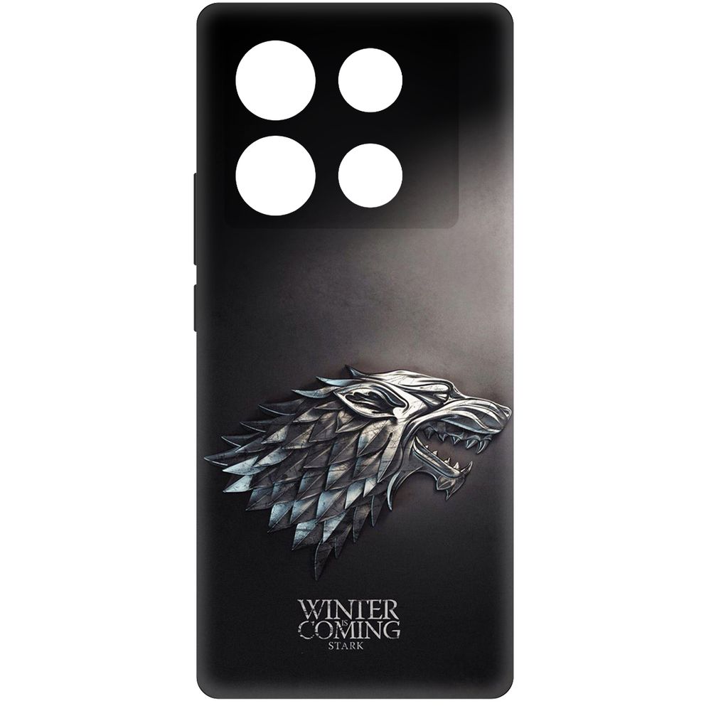 

Чехол-накладка Krutoff Soft Case Игра Престолов. Зима Близко для INFINIX Note 40 черный