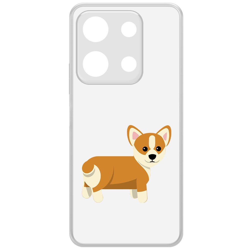 

Чехол-накладка Krutoff Clear Case Рисованный корги вид 1 для INFINIX Note 30i, Прозрачный
