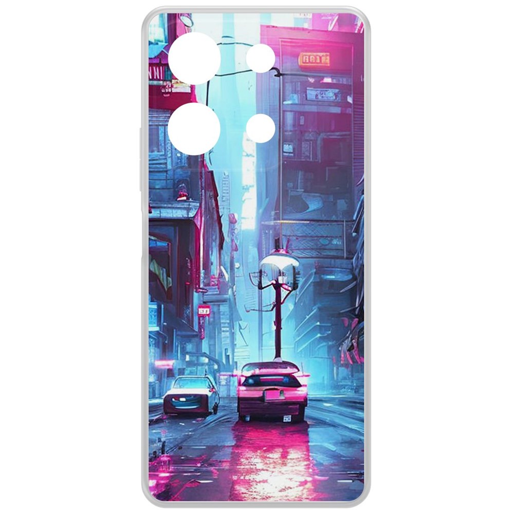 

Чехол-накладка Krutoff Clear Case Киберпанк Улица для INFINIX Note 30, Прозрачный