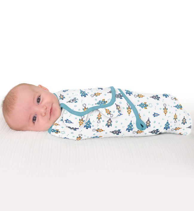 

Конверт на липучке SUMMER INFANT SwaddleMe принт ракеты, размер L, арт. 54156, SwaddleMe