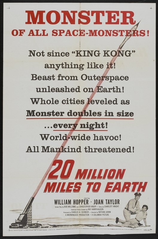

Постер к фильму "20 миллионов миль от Земли" (20 Million Miles to Earth) A4