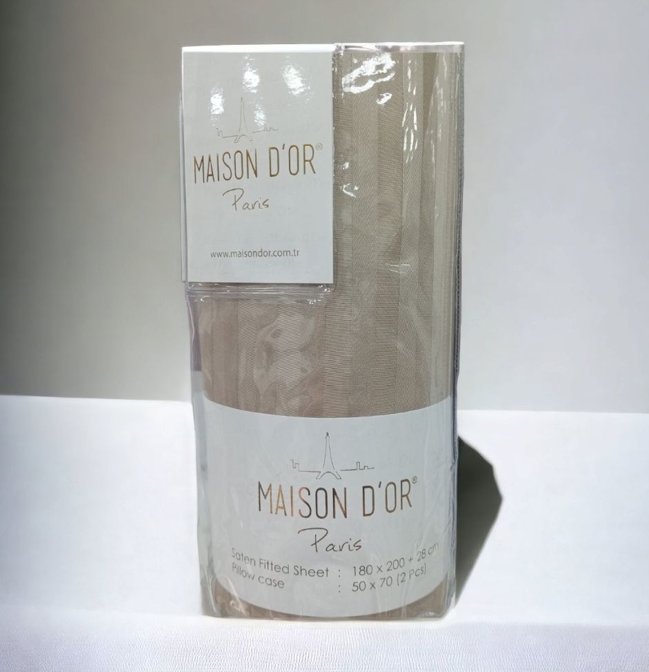 

Простыня Maison Dor FITTED CIZGILI на резинке с наволочкой, Простынь на резинке с наволочками FITTED CIZGILI