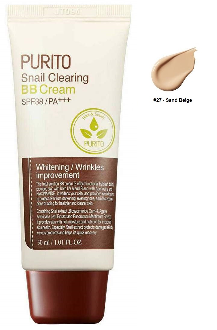 

BB средство Purito Snail Clearing BB Cream тон 27 Sand Beige