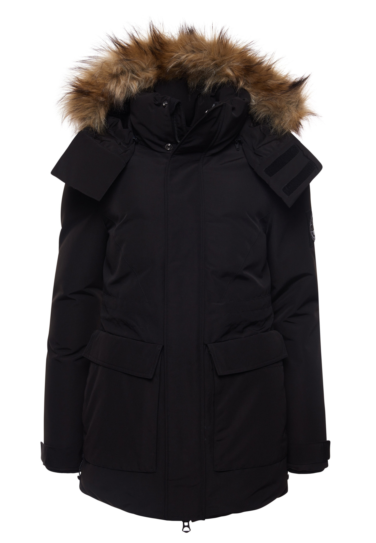 Парка женская Superdry CODE EVEREST PARKA черная 8 UK