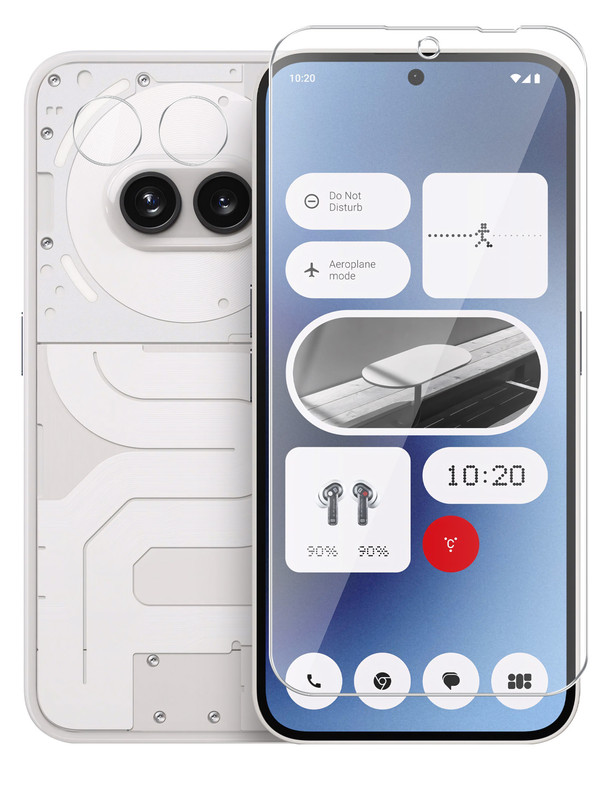 

Защитное стекло для Nothing Phone 2a на экран и камеру гибридное прозрачное, Nothing Phone 2a