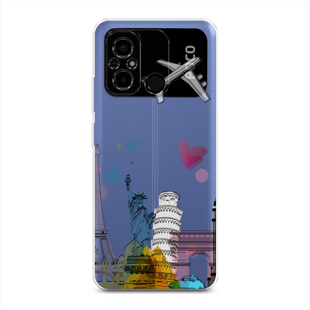 

Чехол Awog на Poco C55 "Самолет путешествий", Желтый, 318250-10