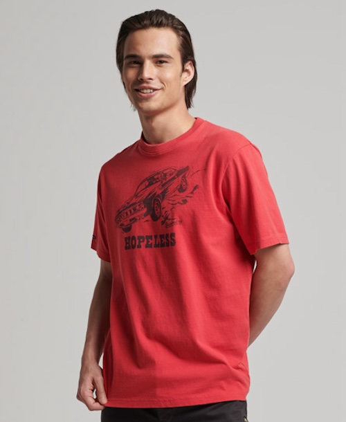 

Футболка мужская Superdry M1011326A красная S, Красный, M1011326A