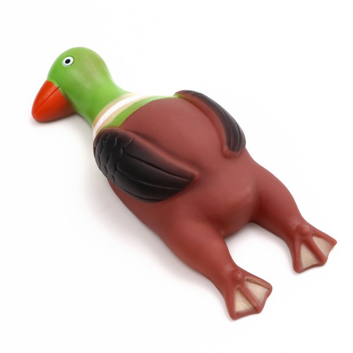 

Игрушка Пижон для собак пищащая Скромная утка, коричневая