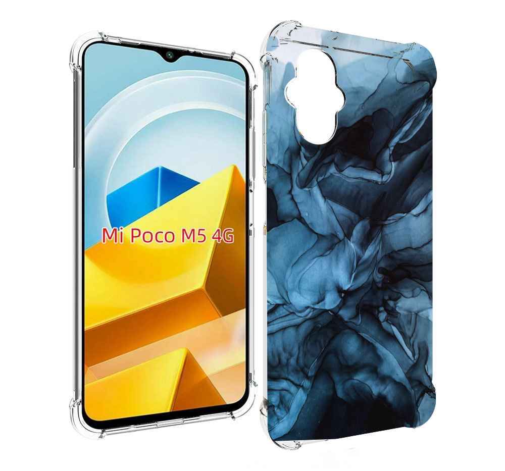 

Чехол Mypads Голубой Дымок Для Poco M5 Противоударный, Прозрачный, Tocco