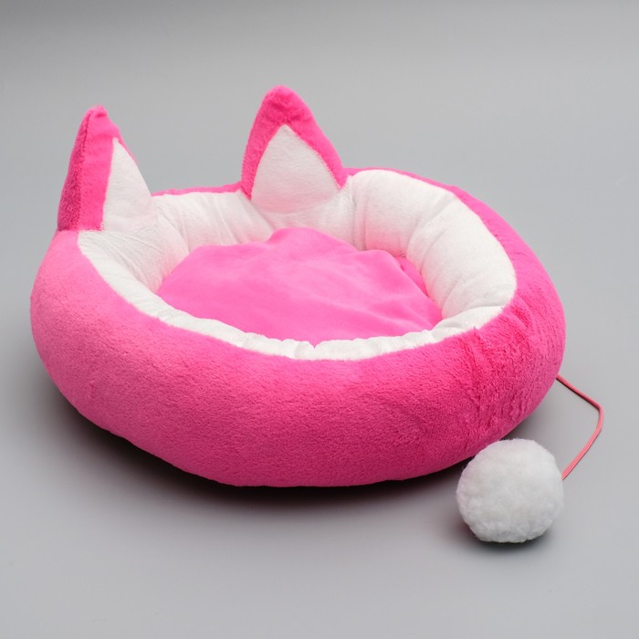 

Лежанка Ватрушка с двусторонним матрасом, 50 х 12 см, плюш, микс цветов