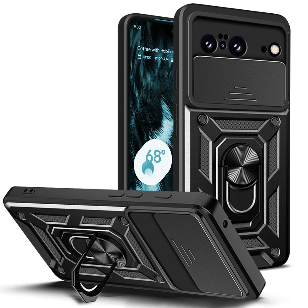 

Чехол Bumper Case для Google Pixel 8 с кольцом, черный, Bumper Case