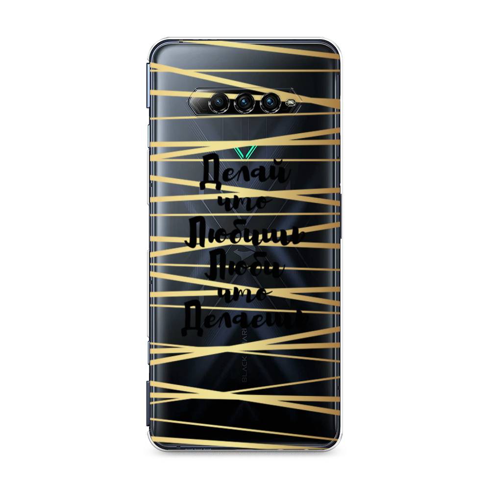 

Чехол Awog на Xiaomi Black Shark 4 pro "Делай что любишь", Золотистый;черный, 317650-7