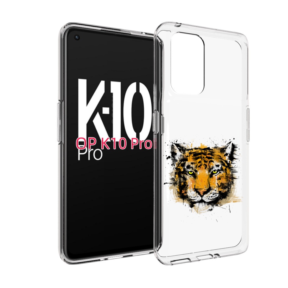 

Чехол MyPads тигруля для OPPO K10 Pro, Прозрачный, Tocco