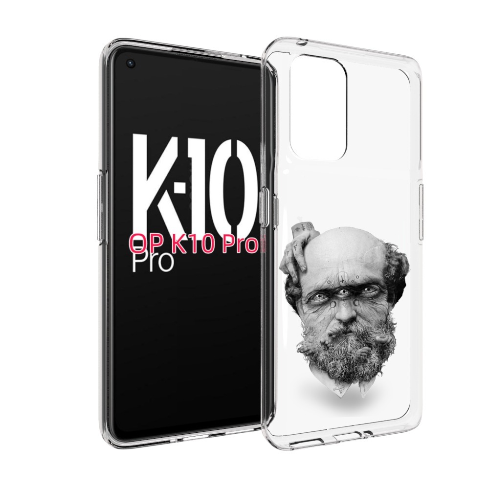

Чехол MyPads страшный бородатый мужчина абстракция для OPPO K10 Pro, Прозрачный, Tocco
