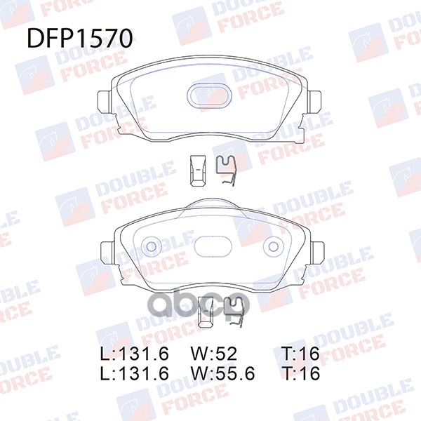 

Комплект тормозных колодок DOUBLE FORCE DFP1570