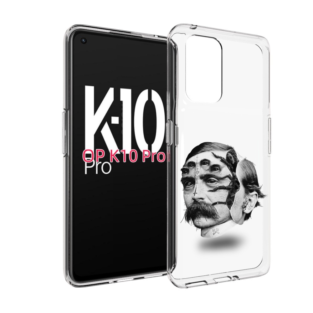 

Чехол MyPads страшное лицо мужчины для OPPO K10 Pro, Прозрачный, Tocco