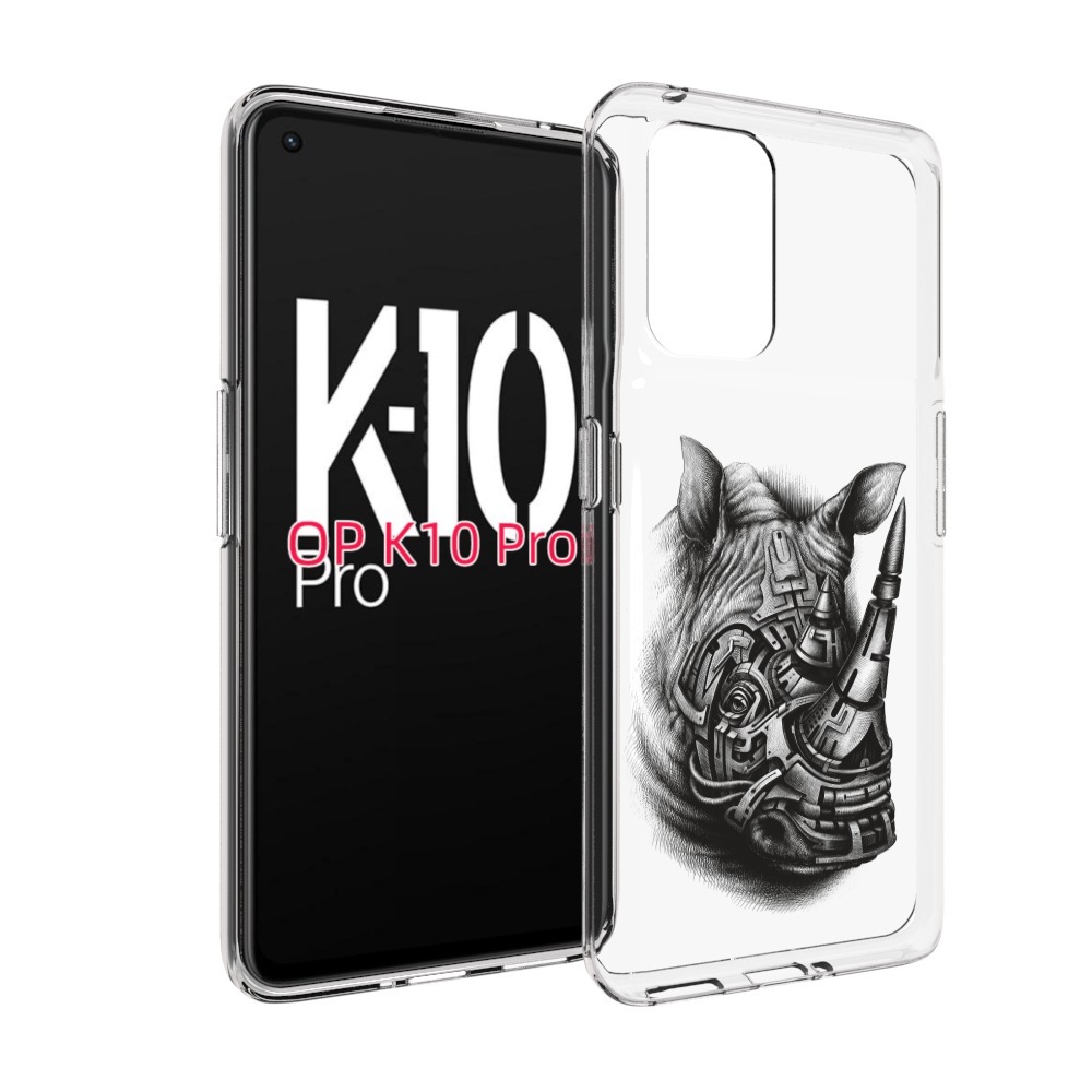 

Чехол MyPads стальной носорог для OPPO K10 Pro, Прозрачный, Tocco
