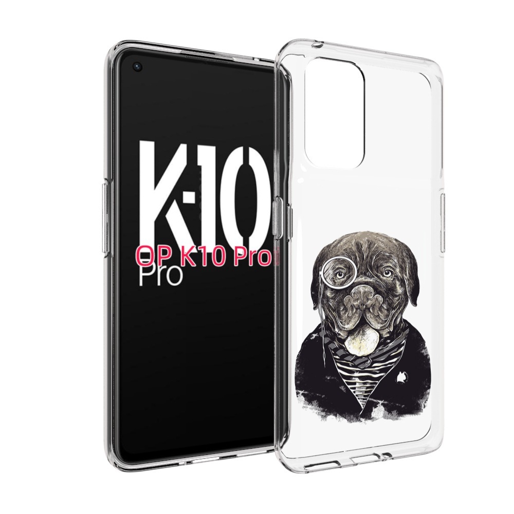 

Чехол MyPads солидный песик для OPPO K10 Pro, Прозрачный, Tocco