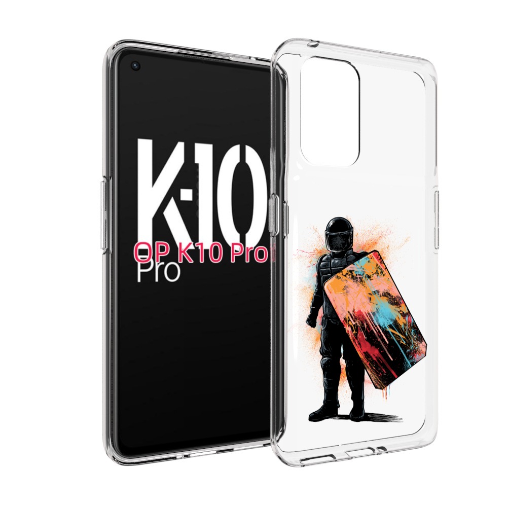 

Чехол MyPads солдат с красочным щитом для OPPO K10 Pro, Прозрачный, Tocco