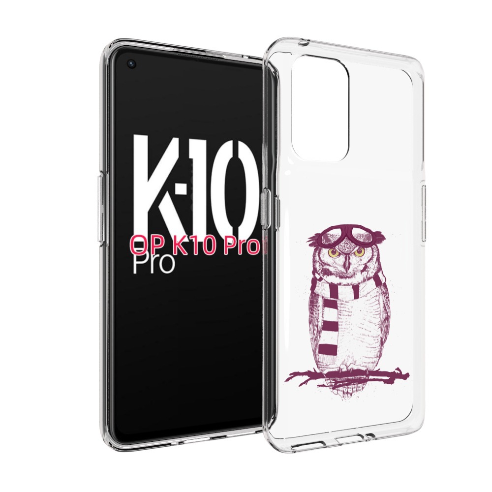 

Чехол MyPads сова-летчик для OPPO K10 Pro, Прозрачный, Tocco