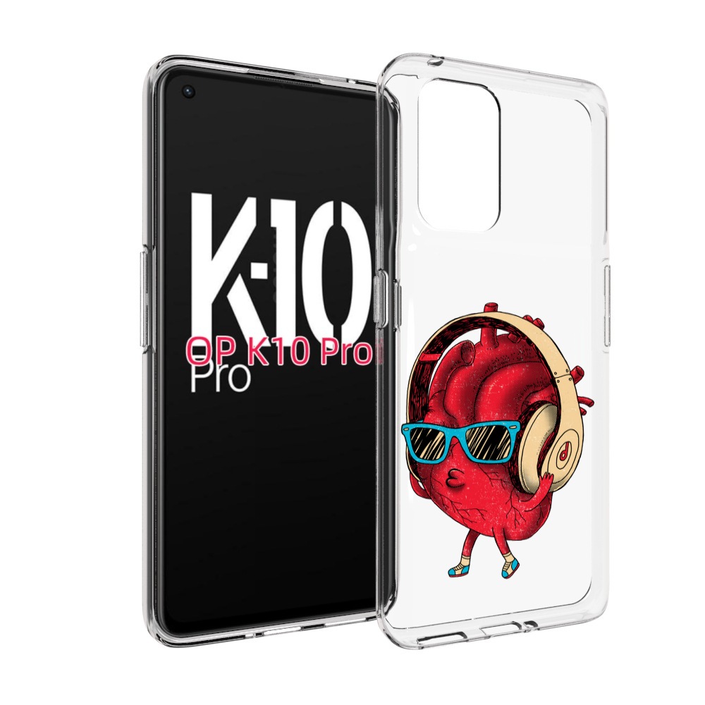 

Чехол MyPads слушай сердце для OPPO K10 Pro, Прозрачный, Tocco