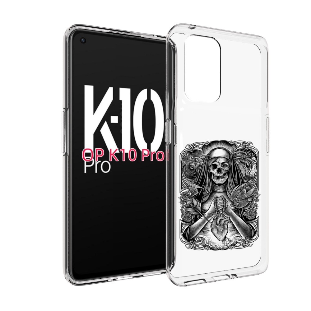 

Чехол MyPads скелет с сердцем для OPPO K10 Pro, Прозрачный, Tocco