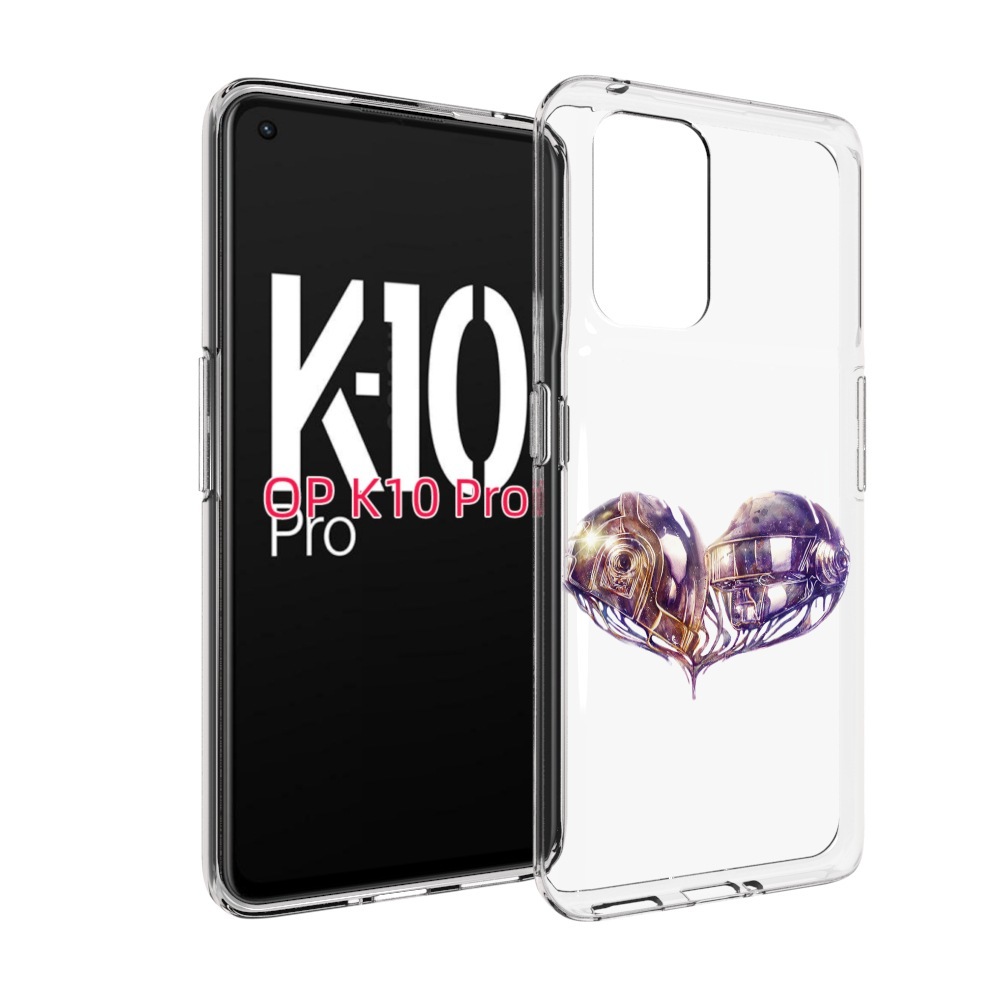 

Чехол MyPads сердце абстракция для OPPO K10 Pro, Прозрачный, Tocco