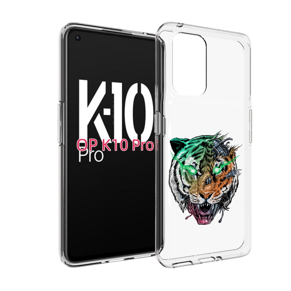 

Чехол MyPads робо-тигр для OPPO K10 Pro, Прозрачный, Tocco
