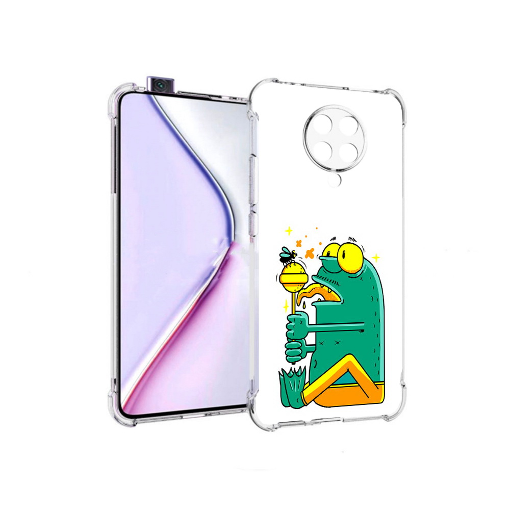 

Чехол MyPads Зеленая лягушка с чупа чупсом для Xiaomi Redmi K30 Pro Zoom 8/256GB, Прозрачный, Tocco