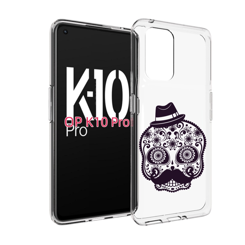 

Чехол MyPads разрисованный скелет для OPPO K10 Pro, Прозрачный, Tocco