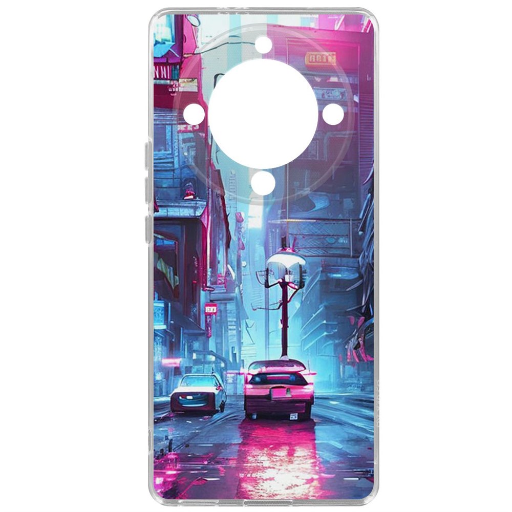 

Чехол-накладка Krutoff Clear Case Киберпанк Улица для Honor Magic 5 Lite, Прозрачный