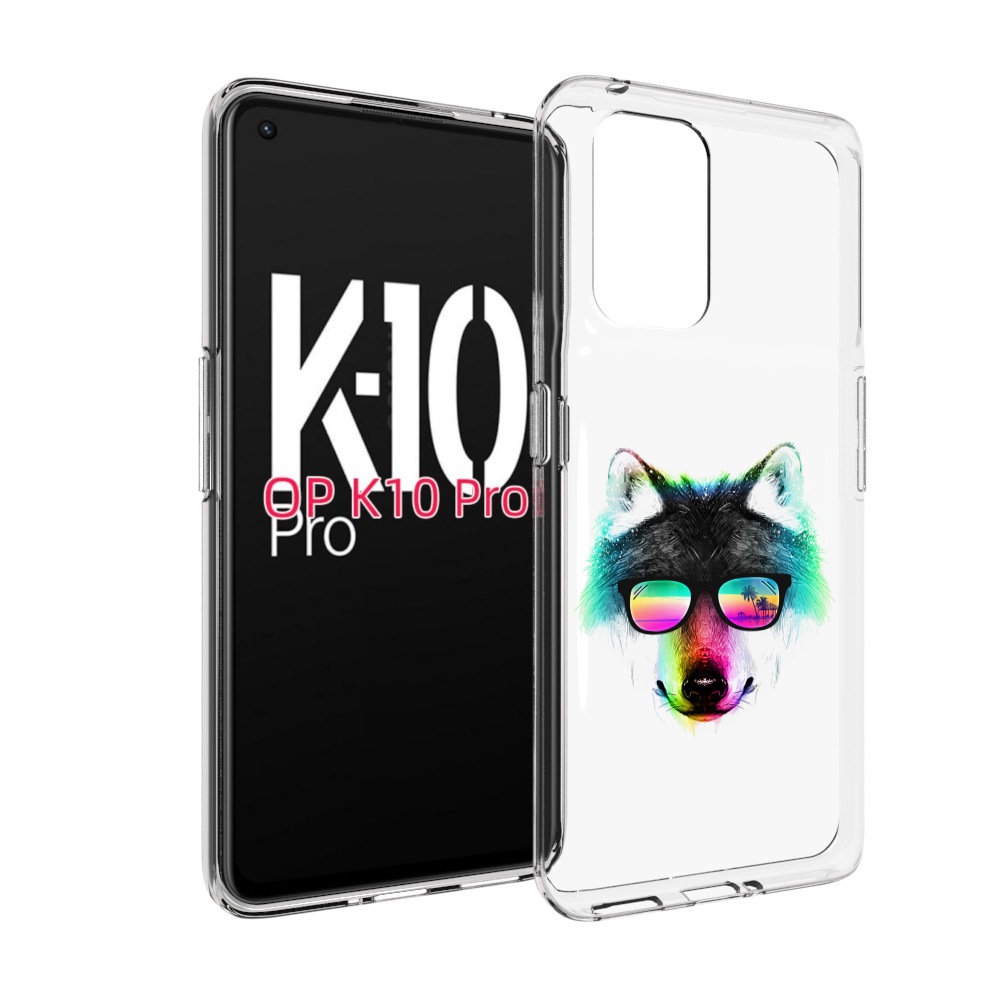 

Чехол MyPads радужный волк для OPPO K10 Pro, Прозрачный, Tocco