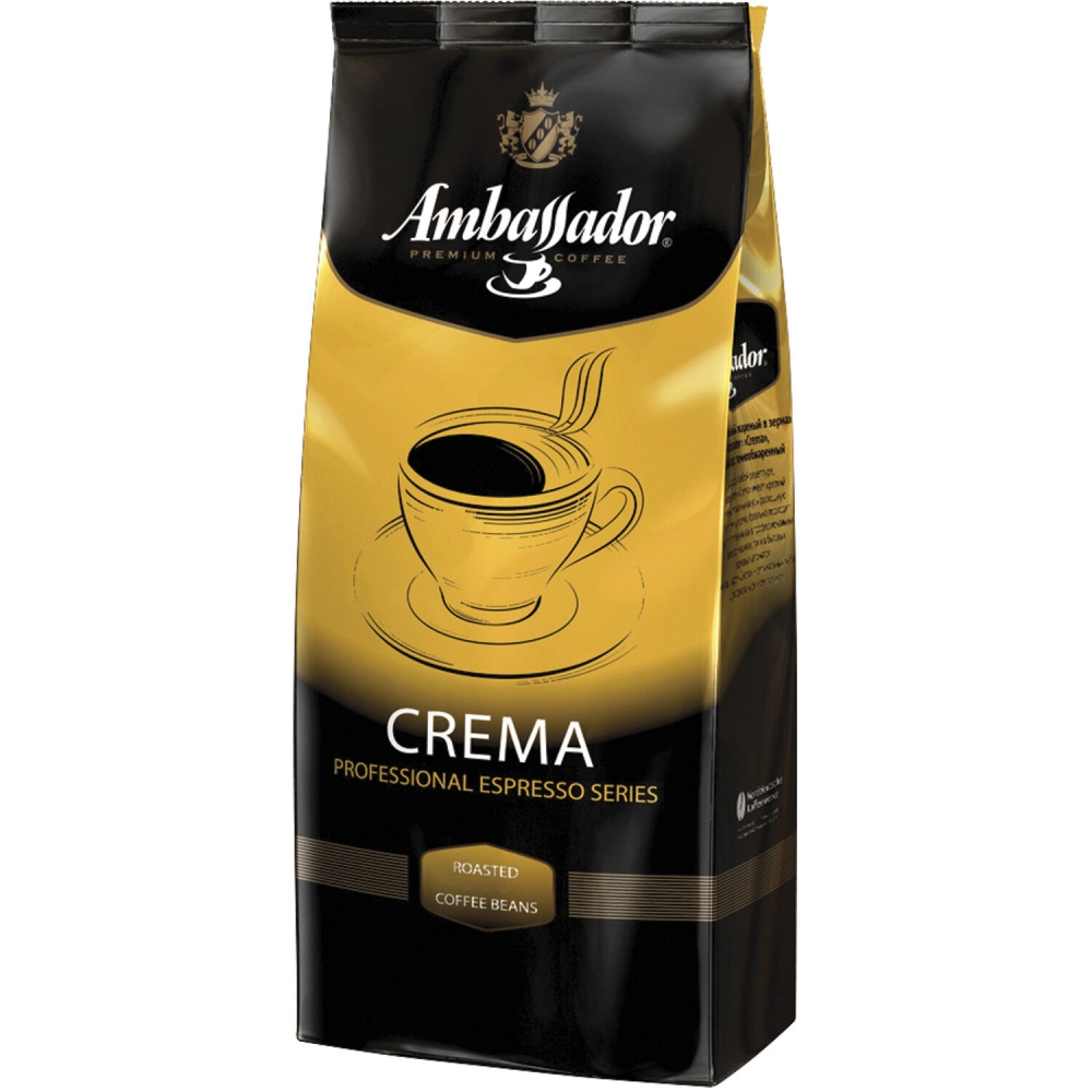 фото Кофе в зернах ambassador "crema", 1 кг, вакуумная упаковка 622228