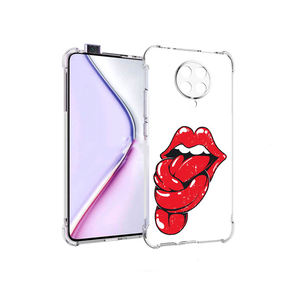 

Чехол MyPads яркие губы с языком для Xiaomi Redmi K30 Pro Zoom 8/256GB/Redmi K30 Pro, Прозрачный, Tocco
