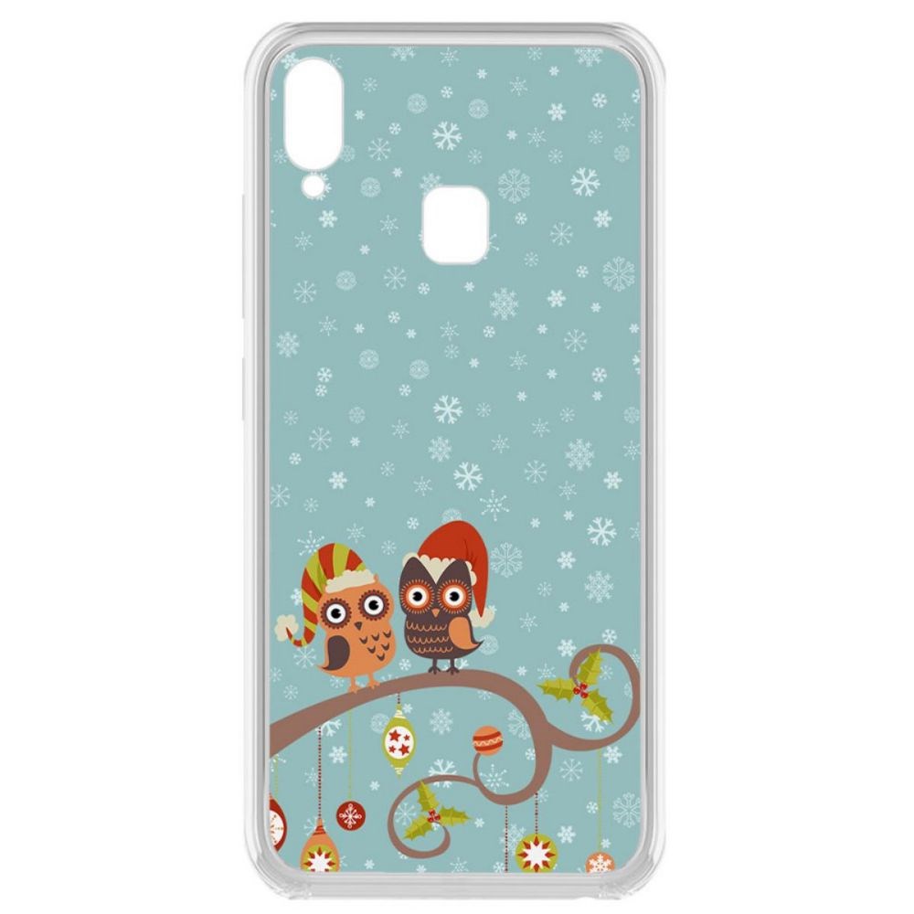 

Чехол-накладка Krutoff Clear Case Совушки для Vivo Y91i, Прозрачный