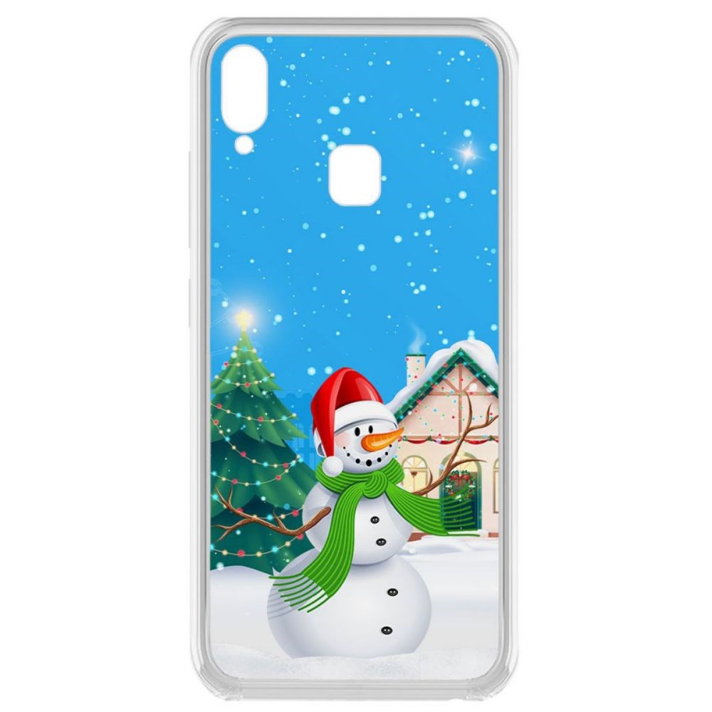 

Чехол-накладка Krutoff Clear Case Снеговик для Vivo Y91i
