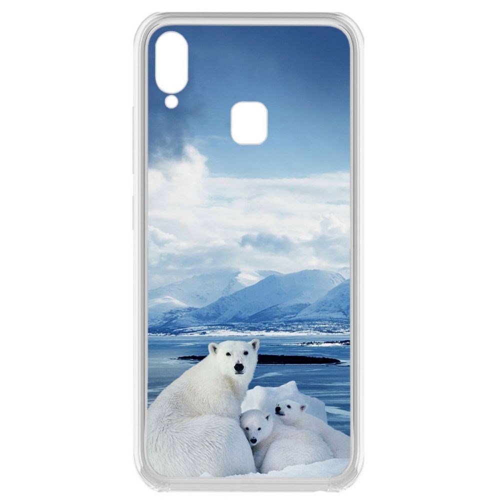 

Чехол-накладка Krutoff Clear Case Полярные медведи для Vivo Y91i, Прозрачный