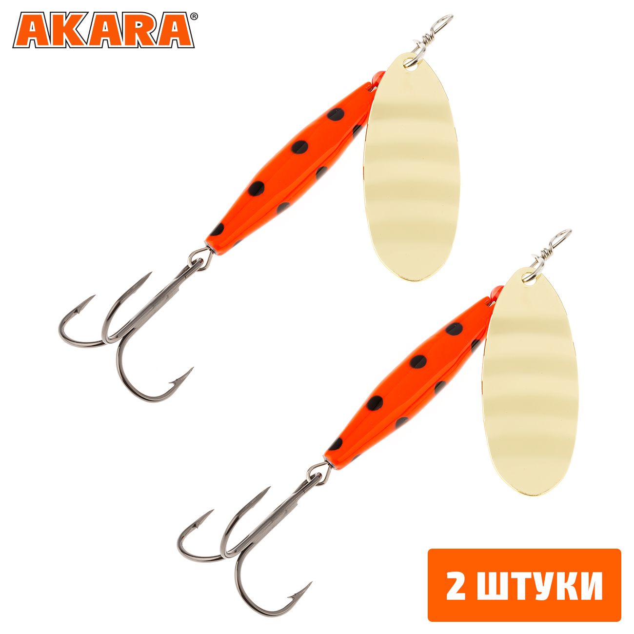 

Блесна вращающаяся Akara Action Series De-Long 2 8 гр. A21 (2 Штуки), De-Long 2
