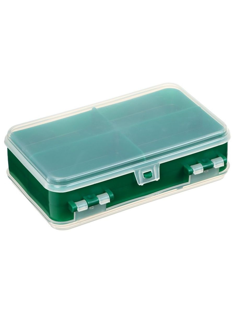

Коробочка для оснастки YUGANA двухсторонняя, 14 x 8 x 4 см, цвет зелёный