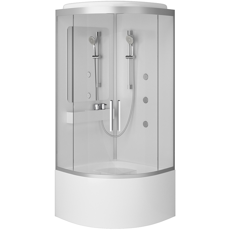 

Душевая стенка Am.Pm W80C-019A-090MTA-2 фронтальные стекла, двери для кабины Like Deep