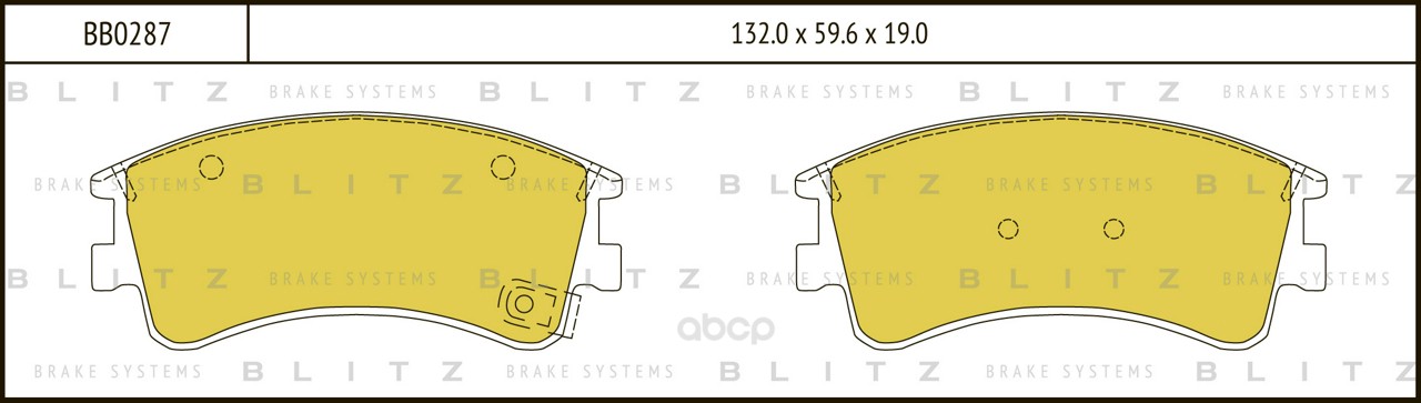

Тормозные колодки BLITZ дисковые BB0287